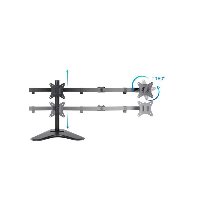 TOOQ SOPORTE MESA PANT. GIRA INCLI 3 BRAZOS 17-27 NEGRO TOOQ SOPORTE MESA PANT. GIRA INCLI 3 BRAZOS 17-27 NEGRO