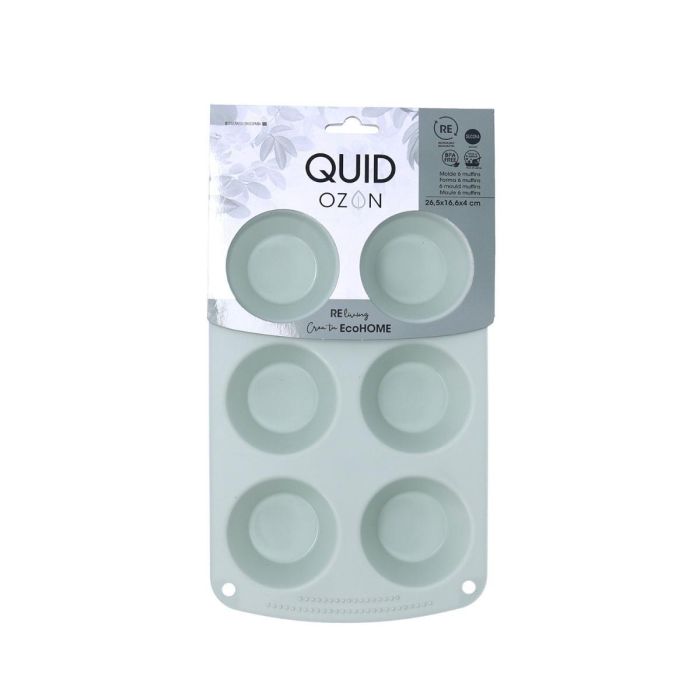 Quid Molde Repostería Silicona Ozon, Pack de 6 Unidades, 26,5x16,6 cm. Apto Horno, Congelador y Lavavajillas. Azul. 2