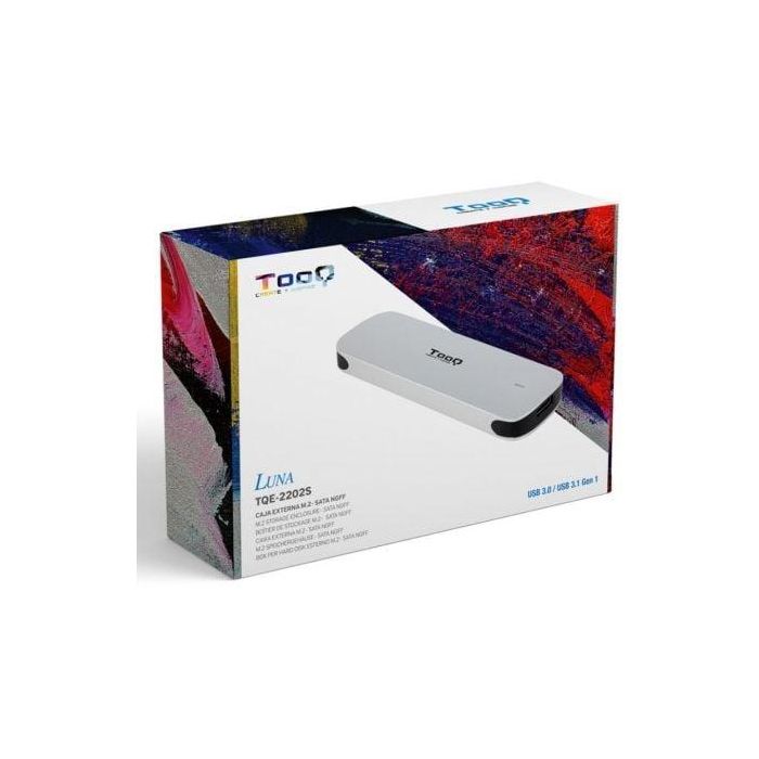 TooQ TQE-2202S Caja Externa SSD M.2 NGFF SATA USB-C 3.1 Gen1 5Gbps Plata Aluminio Sin Tornillos 4 TooQ TQE-2202S Caja Externa SSD M.2 NGFF SATA USB-C 3.1 Gen1 5Gbps Plata Aluminio Sin Tornillos 4