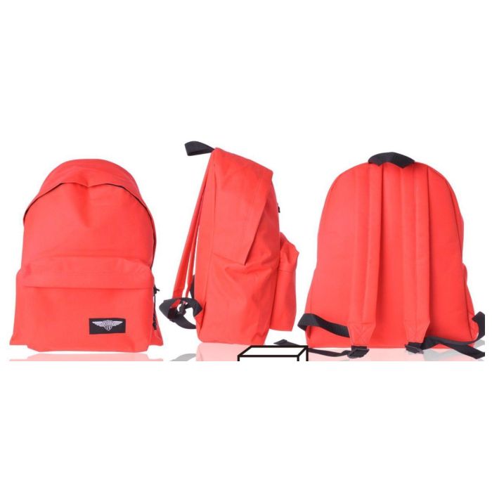 Mochila Eco Grande 43x35x24 cm Cremallera Rojo