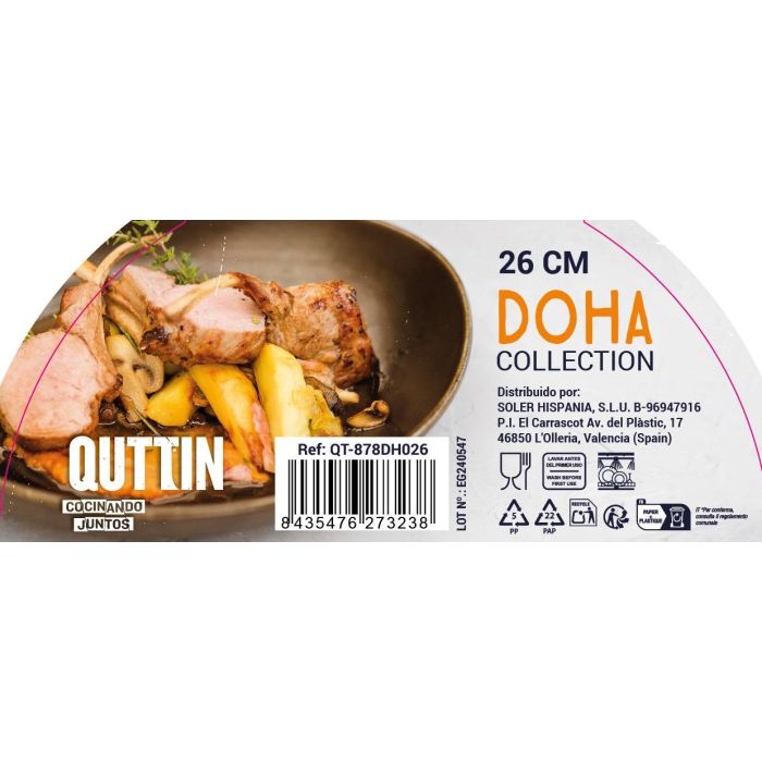 Sartén Inde 26 cm aluminio forjado Full Doha Quttin (6 Unidades) 7 Sartén Inde 26 cm aluminio forjado Full Doha Quttin (6 Unidades) 7
