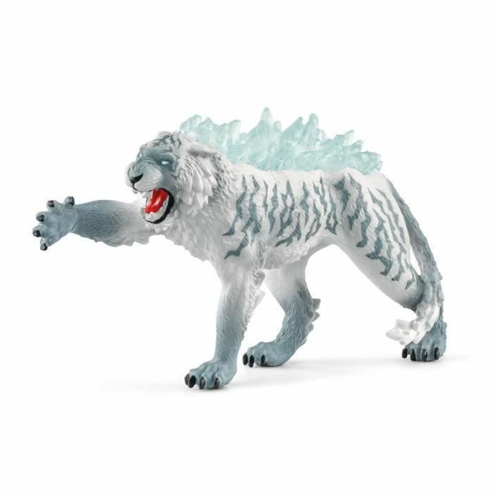 SCHLEICH - 70147 ELDRADOR CREATURES Figura Tigre de Hielo - Tigre de Juguete con Cristales Traseros Feroces y Aterradores