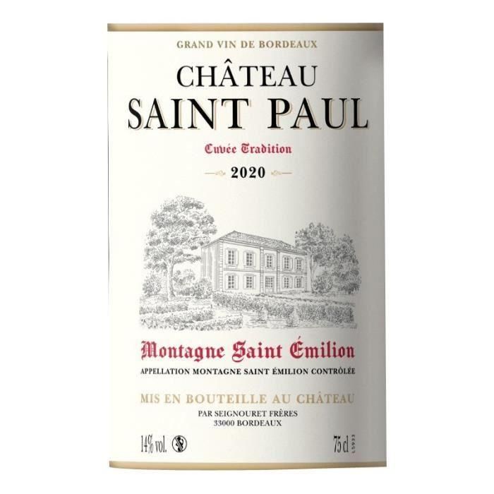 Château Saint Paul Cuvée Tradition 2018 Montagne Saint-Emilion - Vino tinto de Burdeos 1 Château Saint Paul Cuvée Tradition 2018 Montagne Saint-Emilion - Vino tinto de Burdeos 1