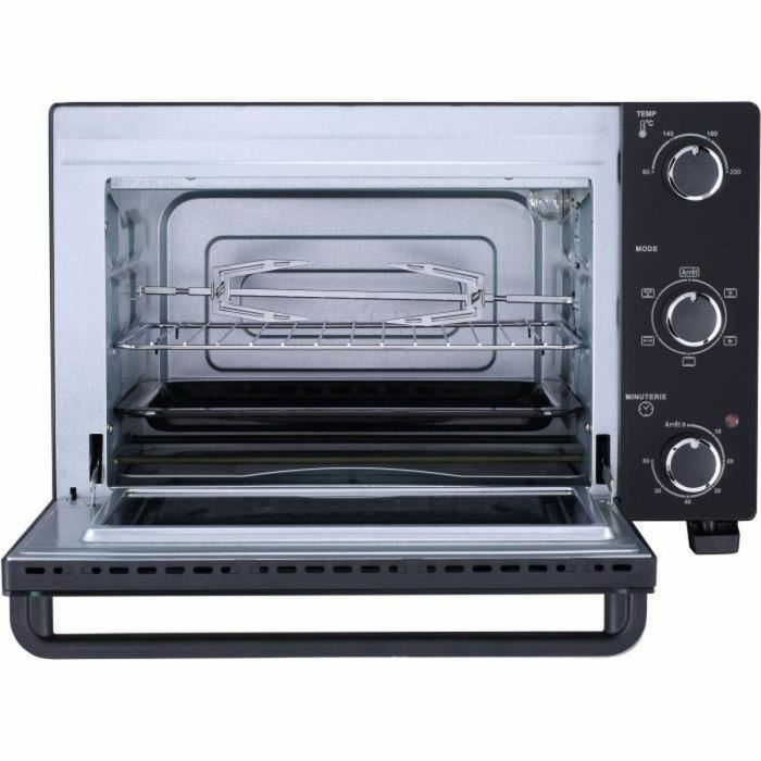 Continental Edison CEMF28B2 Mini Horno Eléctrico de Sobremesa 28 Litros Negro 1500W con Función Asador y Circulación Natural de Aire 3