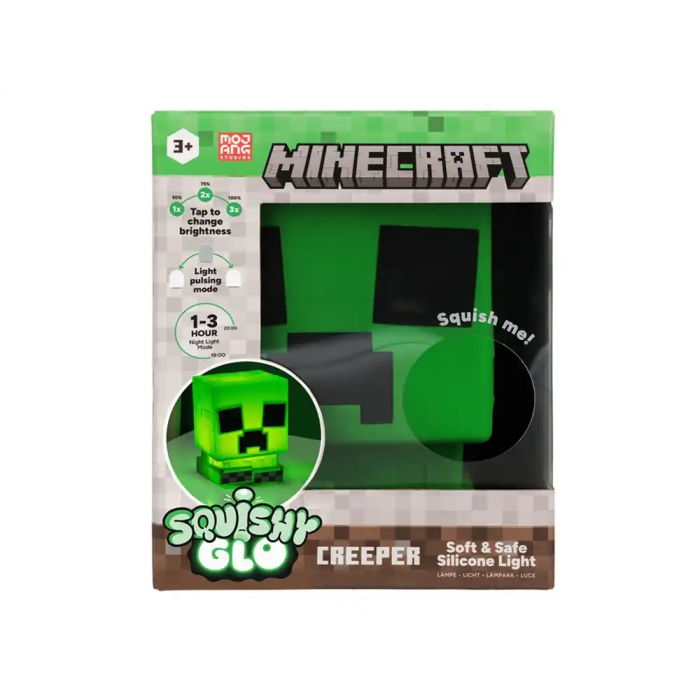 Wondee Lampara Creeper de Silicona Minecraft Luz Nocturna Pixelada 8
