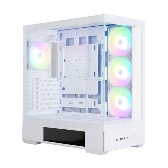 Zalman P40 DS WHITE Midi Tower Blanco para PC con Pantalla LCD 9.1", Compatible ATX, Micro ATX, Mini-ITX 1