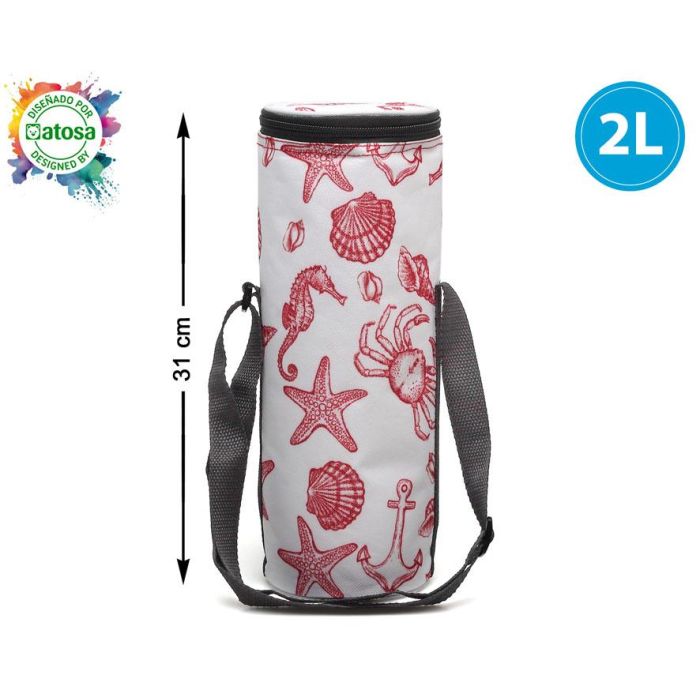 Bolsa Nevera 11x31 cm Termosellado Rojo Estampado