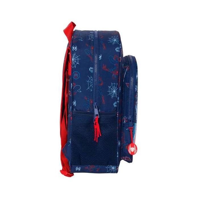 Mochila Escolar Spider-Man Neon Azul marino 32 X 38 X 12 cm 2