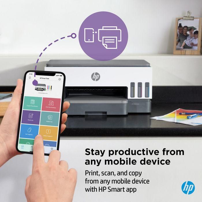 HP Smart Tank 7005 Multifunción Color A4 Dúplex de Inyección de Tinta con Wi-Fi, Bluetooth y Sistema de Tinta Recargable de Alta Capacidad (Impresión, Copia, Escaneado) 11