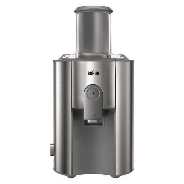 Braun J700 MultiQuick 7 Centrífuga Acero Inoxidable 1000W - 2 Velocidades, 1.25L Recolector Jugo, 2L Pulpa, Chimenea 75mm 2