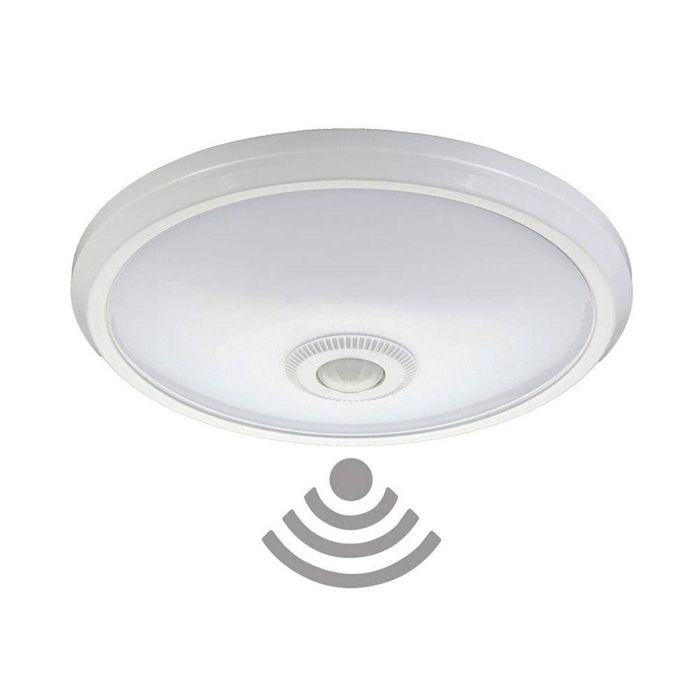 Aplique led de superficie con sensor y luz de emergencia ip20 16w 96 leds 6400k edm