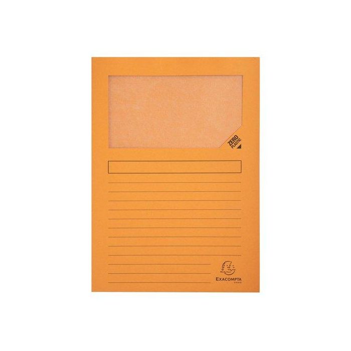 Subcarpeta Exacompta Forever Ventana 120G A4 Naranja Paquete De 25