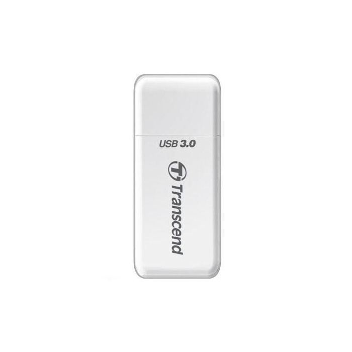 Transcend RDF5 Lector de Tarjetas USB 3.1 Gen 1 Tipo-A para SD y microSD, Blanco