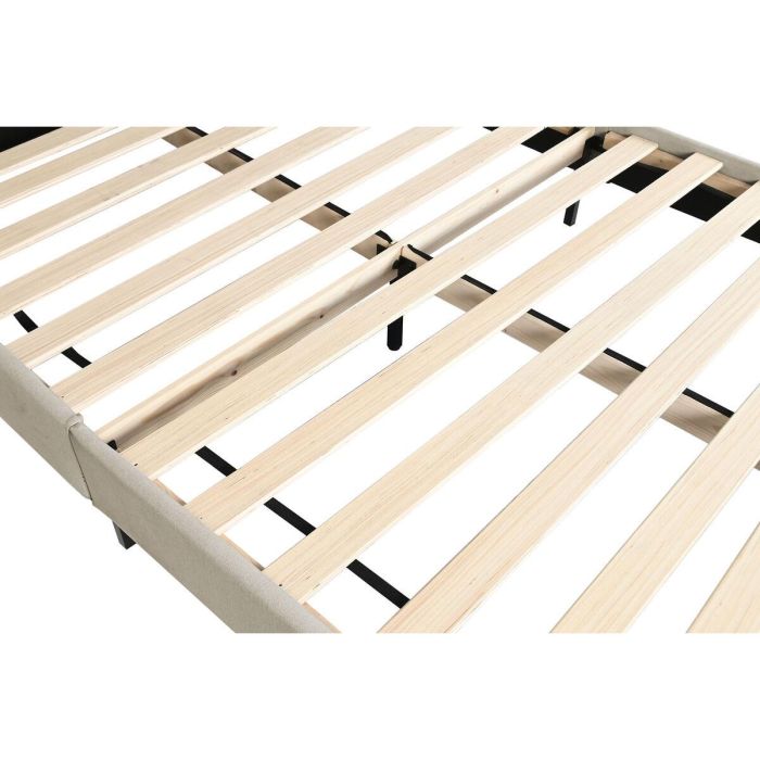 DKD Home Decor Cama Urban Desmontable Beige Poliéster/Madera para colchón 150x200cm - 219x108x177cm 4