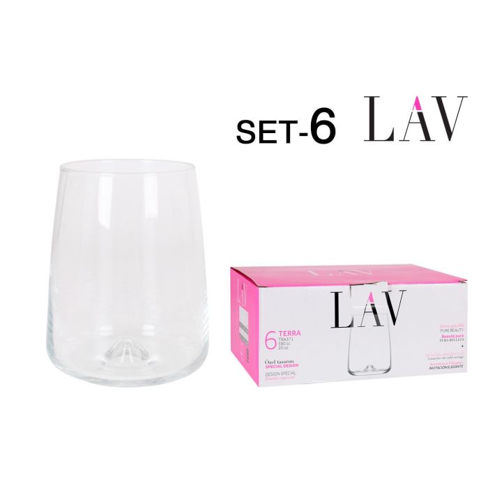 Lav Set 6 Vasos Terra 590 cc - Colección Terra (8 Cajas)