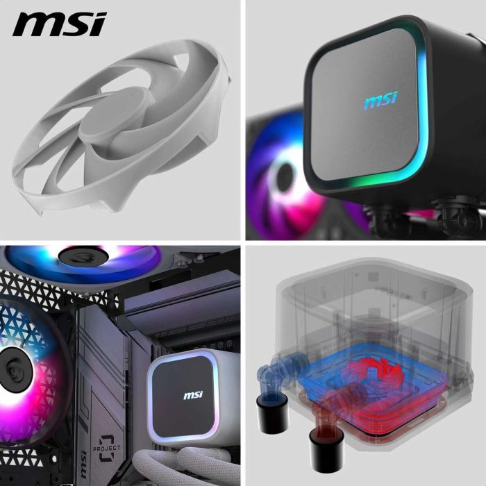 MSI MAG Coreliquid Kit Refrigeración Líquida AIO 3 Ventiladores RGB Blanco Compatible Intel LGA 1700/1851 AMD AM4/AM5 15 MSI MAG Coreliquid Kit Refrigeración Líquida AIO 3 Ventiladores RGB Blanco Compatible Intel LGA 1700/1851 AMD AM4/AM5 15