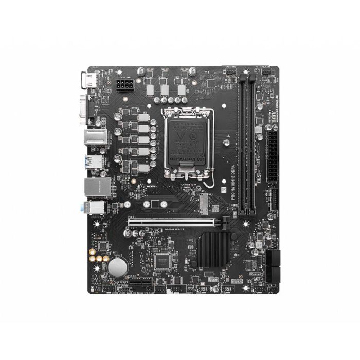 MSI Placa Base PRO H610M-E DDR4 Micro ATX, Intel H610, LGA 1700, 2x DIMM DDR4, HDMI, VGA, SATA, M.2 1 MSI Placa Base PRO H610M-E DDR4 Micro ATX, Intel H610, LGA 1700, 2x DIMM DDR4, HDMI, VGA, SATA, M.2 1