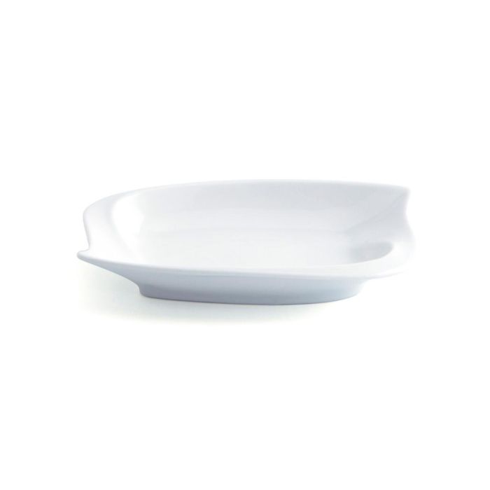 Quid Tapa Montadito Gastro Fun de Porcelana Blanca 15,5x10 cm, Set 12 Unidades, Apilable, Apto Lavavajillas y Microondas