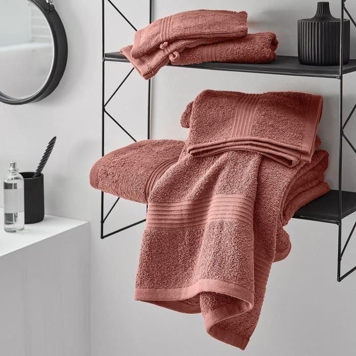 TODAY Essential - Maxi sábana de baño 90x150 cm 100% Algodón color terracota 3