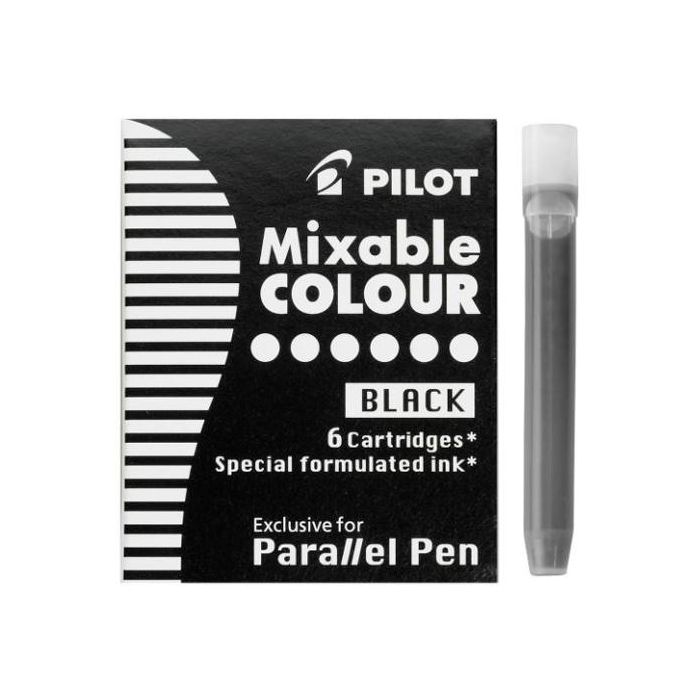 Pilot Cartuchos de tinta para parallel pen caja de 6 negro