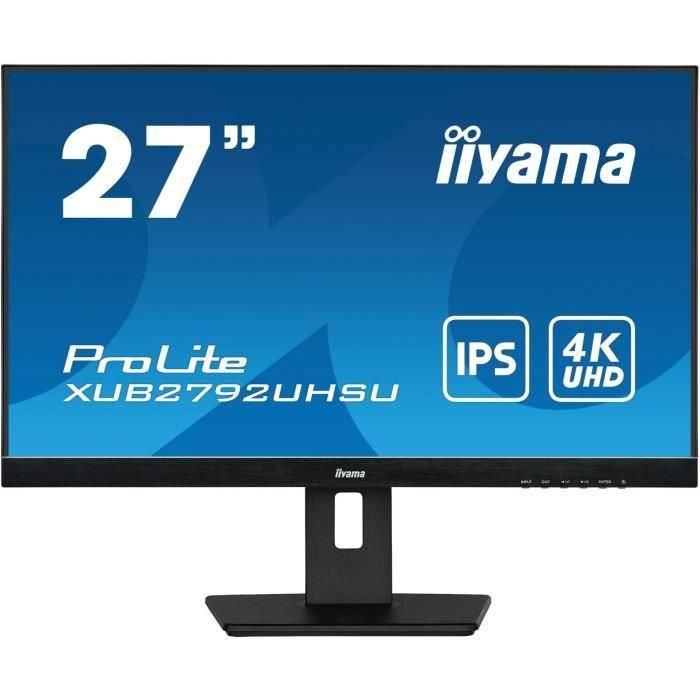 Iiyama ProLite XUB2792UHSU-B5 Monitor 27" 4K Ultra HD LED, 3840x2160 Pixeles, IPS, 100% sRGB, Altavoces Incorporados, Negro Iiyama ProLite XUB2792UHSU-B5 Monitor 27" 4K Ultra HD LED, 3840x2160 Pixeles, IPS, 100% sRGB, Altavoces Incorporados, Negro