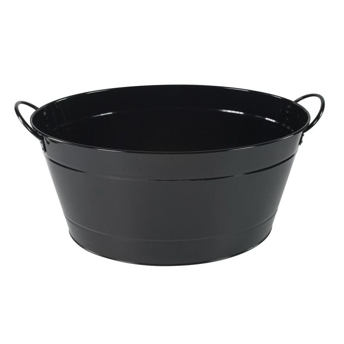 1946 Cubo Para Botellas Negro de Metal Pintado, Set de 6 Unidades, 50x32x23 cm 1946 Cubo Para Botellas Negro de Metal Pintado, Set de 6 Unidades, 50x32x23 cm