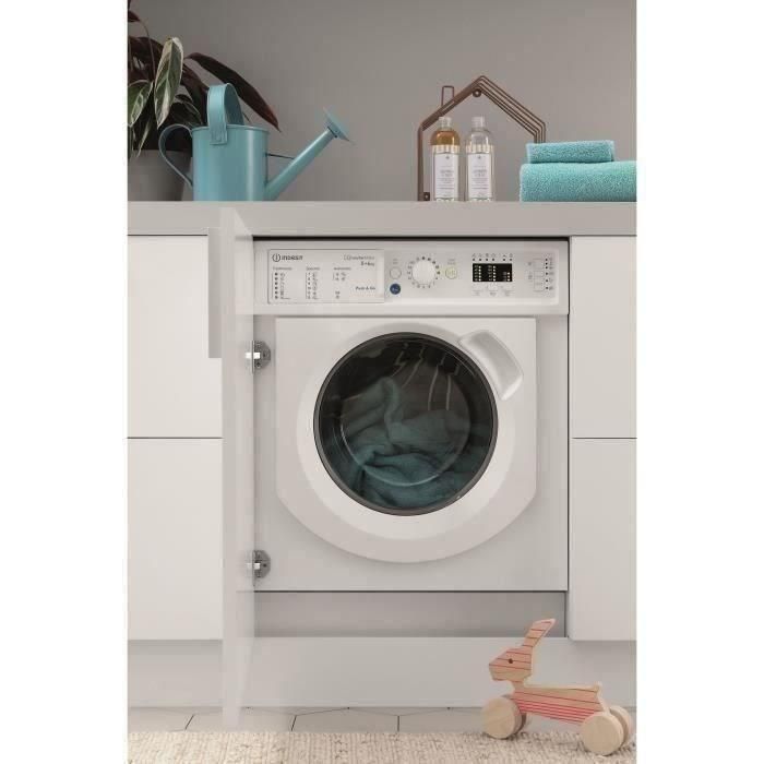 INDESIT BIWDIL861485EU lavadora-secadora totalmente integrada - 8/6 kg - Inducción - L60cm - 1400 rpm - Blanco