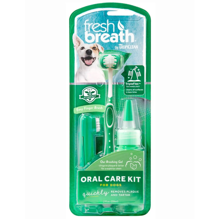 Tropiclean Fresh Breath Kit Higiene Dental Perros Peq Y Med