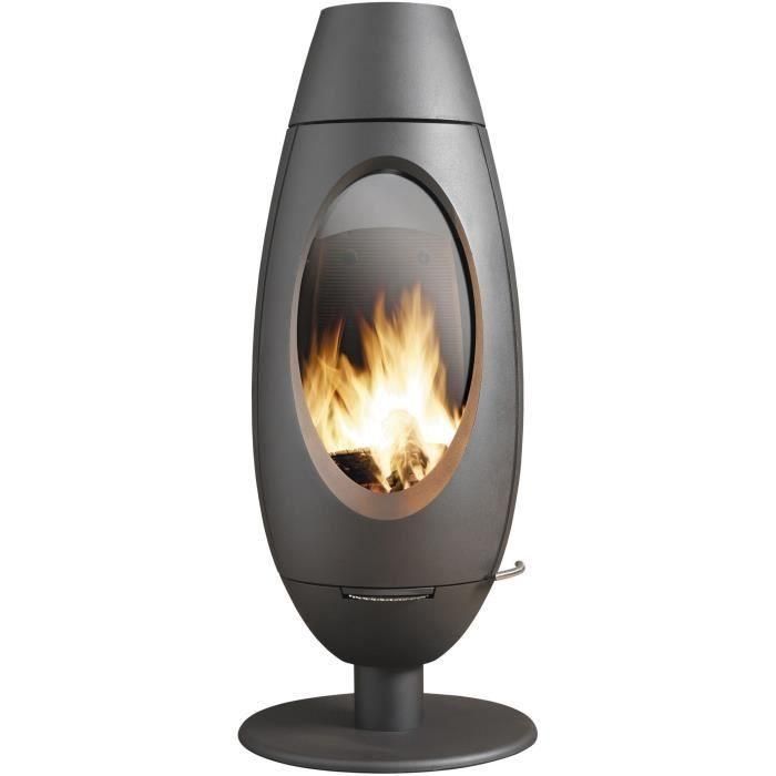 Estufa de leña - INVICTA Ode - 10 KW - Hierro fundido - Leños 25 cm