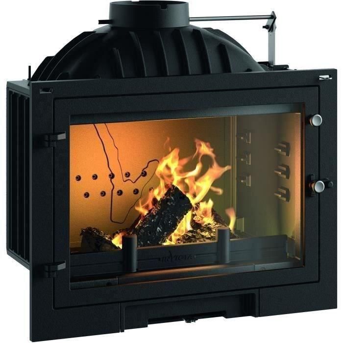 INVICTA - Chimenea de leña de hierro fundido - milos 700 con persiana INVICTA - Chimenea de leña de hierro fundido - milos 700 con persiana