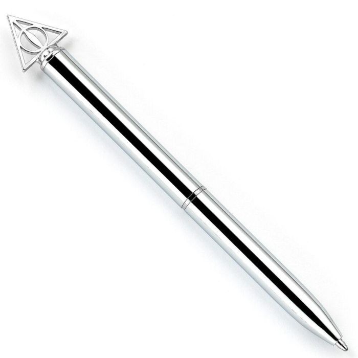 THE CARAT SHOP Bolígrafo metálico Harry Potter Reliquias de la Muerte, tinta negra, acero inoxidable