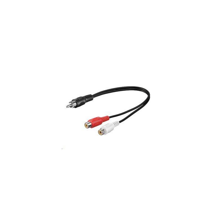 MicroConnect RCA - 2xRCA, M-F, 0.2 m MicroConnect RCA - 2xRCA, M-F, 0.2 m