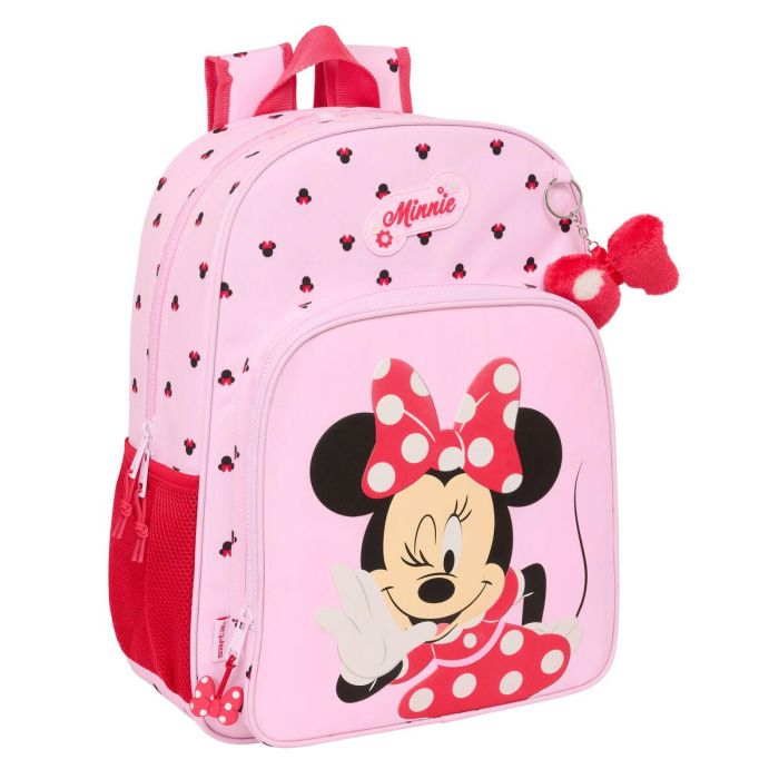 Mochila Escolar Minnie Mouse Naive Rosa 33 x 42 x 14 cm