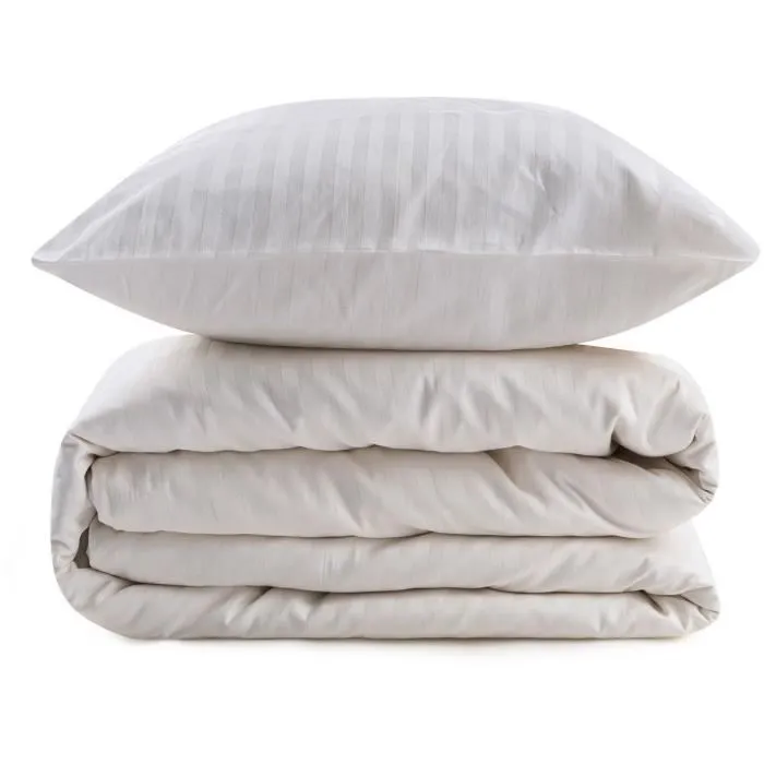 Juego de Cama 220x240 cm Funda Nórdica + 2 Fundas Almohada 60x60 cm Crema 80% Algodón 20% Poliéster ASI8683342999304 2