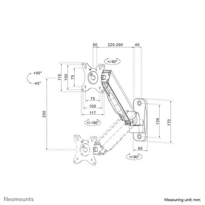Soporte TV Neomounts WL70-440BL11 17" 32" 9 kg 17 Soporte TV Neomounts WL70-440BL11 17" 32" 9 kg 17