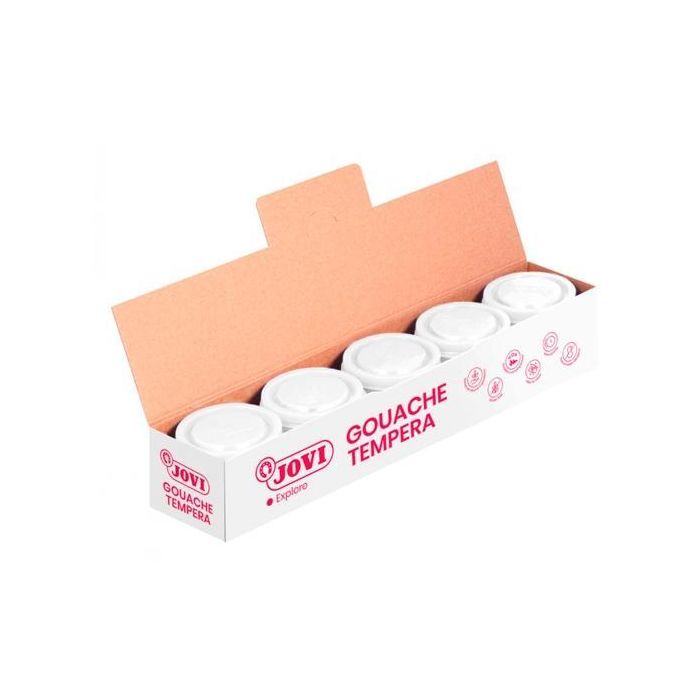 Jovi Témpera Escolar Estuche 5 Botes Blanco De 35 mL Jovi Témpera Escolar Estuche 5 Botes Blanco De 35 mL