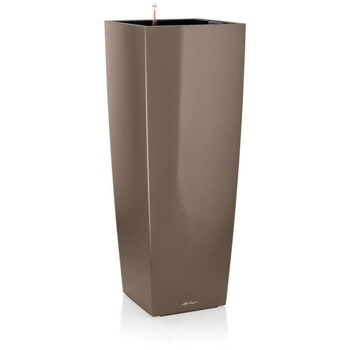 Lechuza LEC4008789182340 Jardinera Cubico Alto 40 Todo en Uno Brilliant Taupe