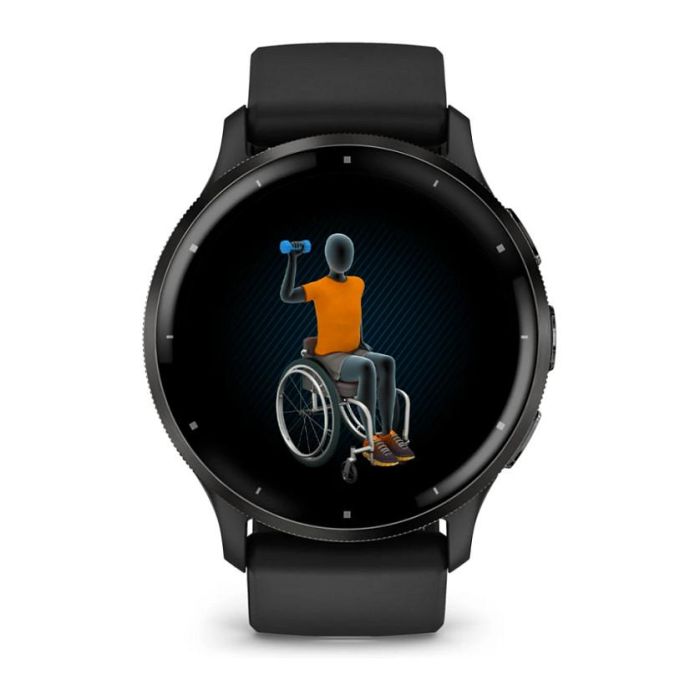 Garmin GAR1701825584298 Reloj GPS conectado Venu 3 35,4 mm (1.4) Acero gris caja negra correa silicona negra 5