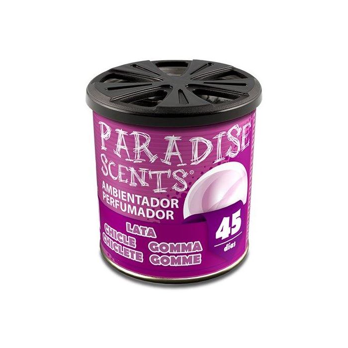 Paradise PER80124 Ambientador en Lata Tipo Gel Aroma Chicle 100 gramos. Duración hasta 45 días. 1 Paradise PER80124 Ambientador en Lata Tipo Gel Aroma Chicle 100 gramos. Duración hasta 45 días. 1