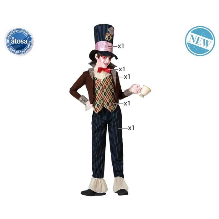 Disfraz Sombrerero Loco Marrón para Niño 3-4 Años - Personajes de Cuento Disfraz Sombrerero Loco Marrón para Niño 3-4 Años - Personajes de Cuento