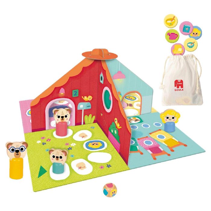 GOULA Ricitos De Oro Y Los Tres Osos 1110100760 Juego de Mesa Cooperativo y de Lotería Multilingüe para Niños +3 Años 2