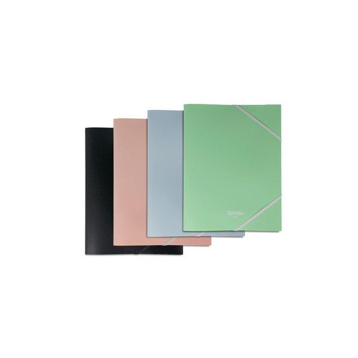 Carpeta De Gomas Y Solapas Pardo Pastel Pp Opaco Fº Verde 10 unidades