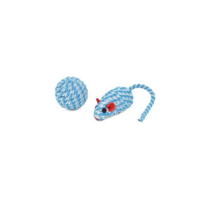 Nayeco Juguete para Gato, Pack Pelota y Ratón, 4 Unidades Nayeco Juguete para Gato, Pack Pelota y Ratón, 4 Unidades
