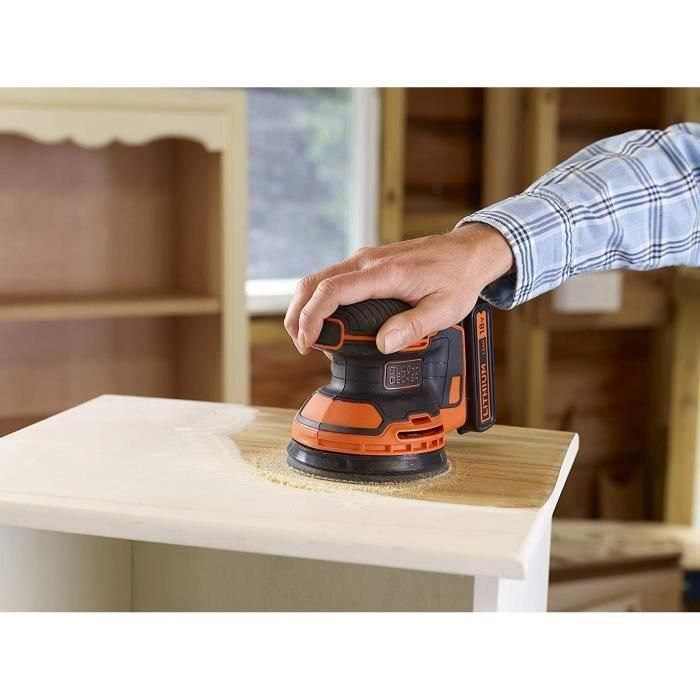 Black & Decker BDCROS18N Lijadora de Órbita Aleatoria 18V, con Potente Motor y Diseño Ergonómico para Lijado Eficaz y Cómodo 5 Black & Decker BDCROS18N Lijadora de Órbita Aleatoria 18V, con Potente Motor y Diseño Ergonómico para Lijado Eficaz y Cómodo 5