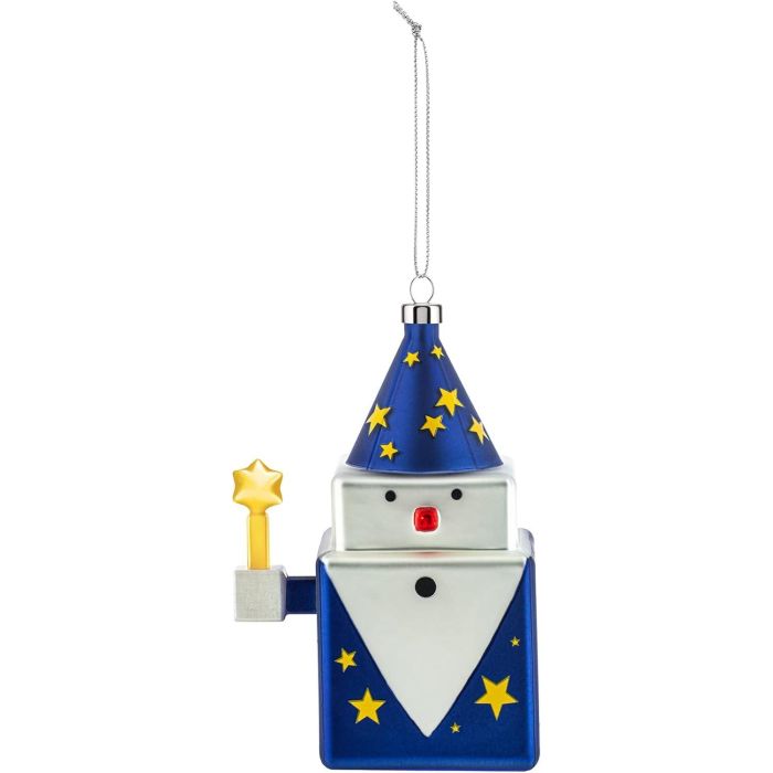 Alessi GJ02 Bola de Navidad Cubomago - Vidrio soplado con decoraciones hechas a mano - Diseño de Marcello Jori y Massimo Giacon Alessi GJ02 Bola de Navidad Cubomago - Vidrio soplado con decoraciones hechas a mano - Diseño de Marcello Jori y Massimo Giacon