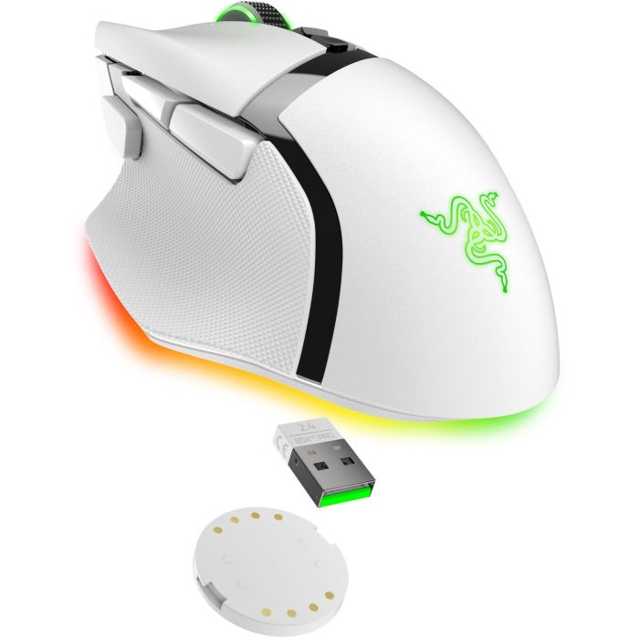 Razer Basilisk V3 Pro Ratón Gaming Inalámbrico Blanco, Óptico, Bluetooth/USB-C, 30000 DPI, 11 Botones Programables 8