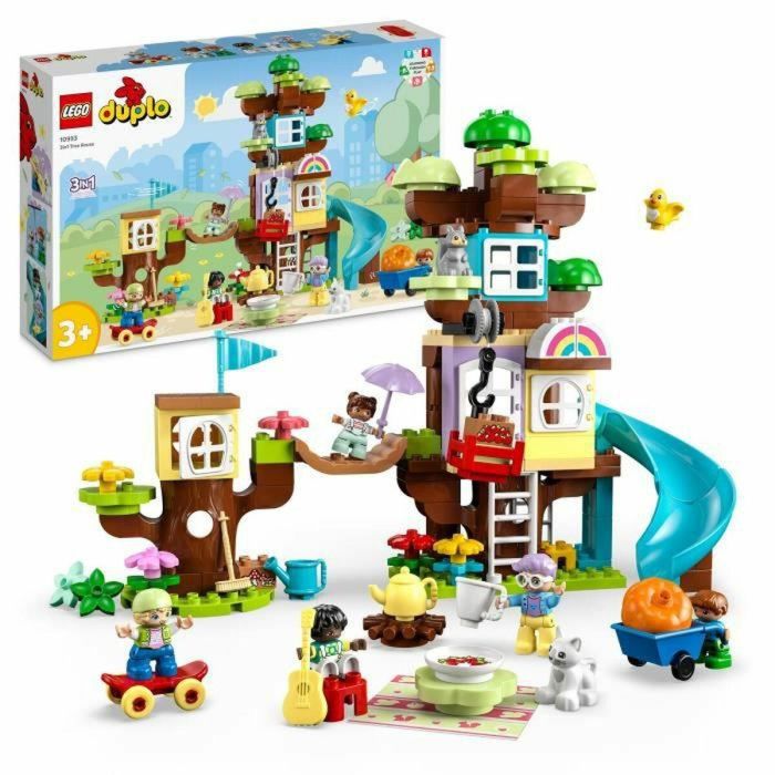 LEGO DUPLO 10993 La cabaña en el árbol 3 en 1, juguete educativo para niños de 3 años, con ladrillos