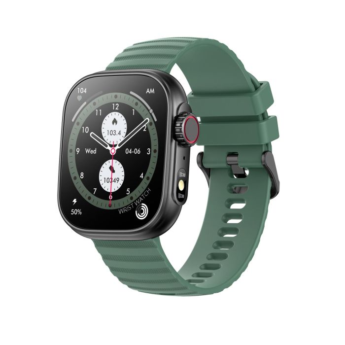 Myphone Reloj Smartwatch Tool - Monitor de Salud, Resistencia al Agua IP67, Pantalla 2.01", Negro Verde