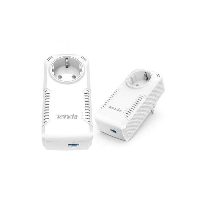 PLC/POWERLINE TENDA P1001P KIT - 1000MBPS - 1XLAN GIGABIT - CHIP BROADCOM - BOTÓN PAIR/RESET - TOMA SCHUKO - PLUG AND PLAY - PACK 2 UDS
