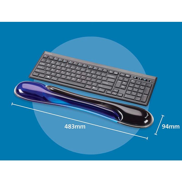 Reposamuñecas Kensington Duo Gel Teclado Color Negro-Azul 240x182x25 mm 3